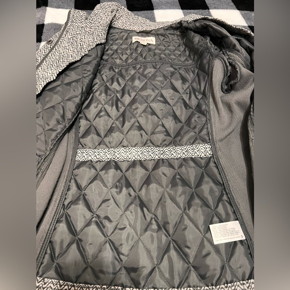 Merona Women’s Gray Medium Jacket with Pockets Inside & Out With Zipper & Snaps - Picture 7 of 12